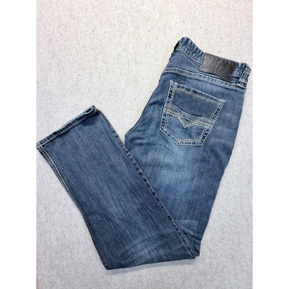 Rock & Roll Denim Pistol Stackable Jeans Mens 34x34 (34x33) Blue Regular Bootcut